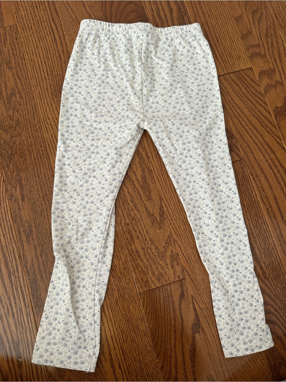 Like new - Jamie Kay Cream Leggings with Light Blue Floral Print